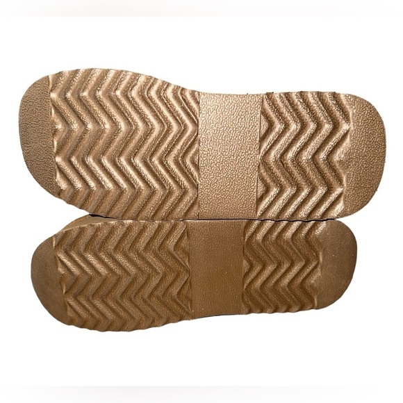 Steve Madden Chaplin Tan Suede Leather Faux Fur Flatform Slippers Booties NWT 6 - Picture 7 of 8